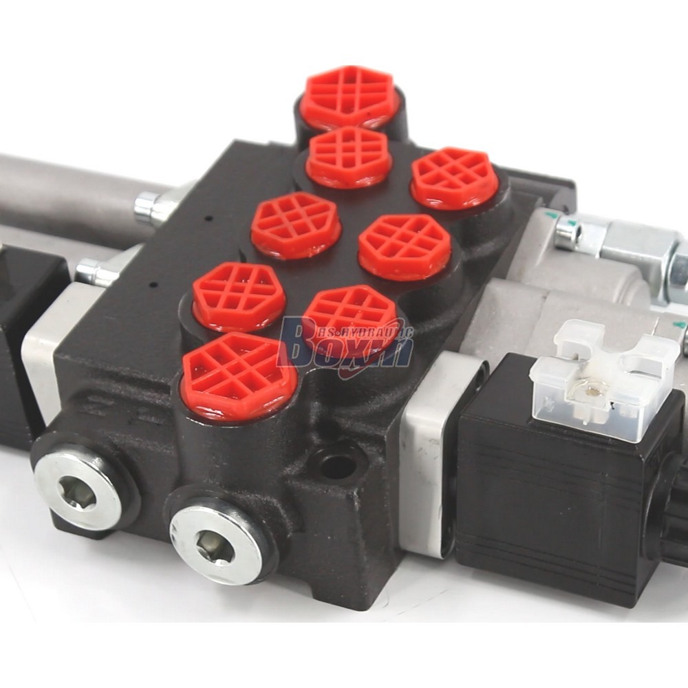 P40-BOT-BQTW1-DCOT Solenoid and Cable 3 Spool Monoblock Valve detail image